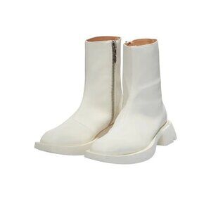 Both Brand Leather Ankle Boot Size 45 US 11 Mens White $520